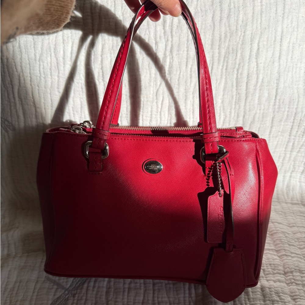 Coach Red Leather Mini Satchel – Classic Design - Picture 2 of 16